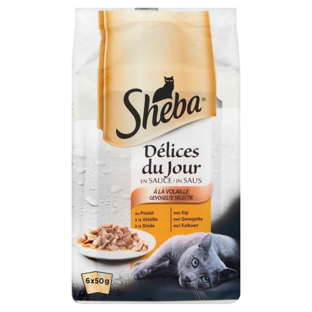 Sheba Delices du Jour Geflügel Variation in Soße für Katzen Multipack (50g)