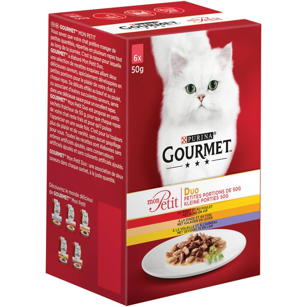 Gourmet Mon Petit Viande Duo (6x50g) chat