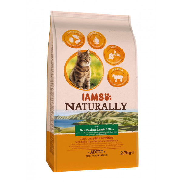 Iams Naturally Adulte Agneau & Riz pour chat