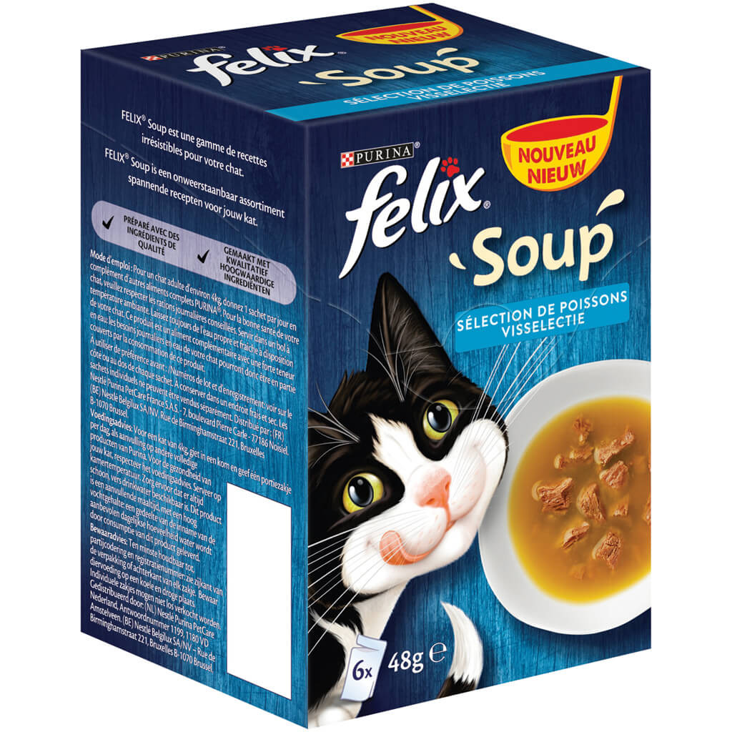 Felix Soup Visselectie Kattensoep 6 x 48 g