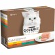 Gourmet Gold Mousse poulet/saumon/rognons/lapin pour chat 12-pack