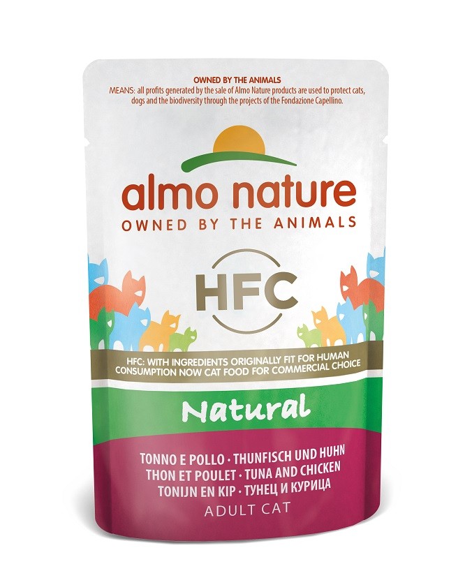 Almo Nature HFC Natural Thunfisch und Huhn Katzen-Nassfutter (55 g)