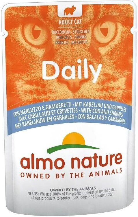 Almo Nature Daily Kabeljauw & Garnalen 70 gram