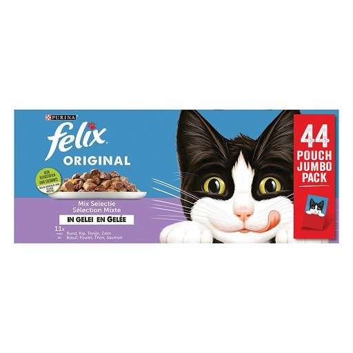 PURINA® FELIX Original Mix Selectie in Gelei 44x85g