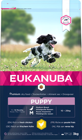 Eukanuba Growing Puppy Medium Breed au poulet pour Chiot