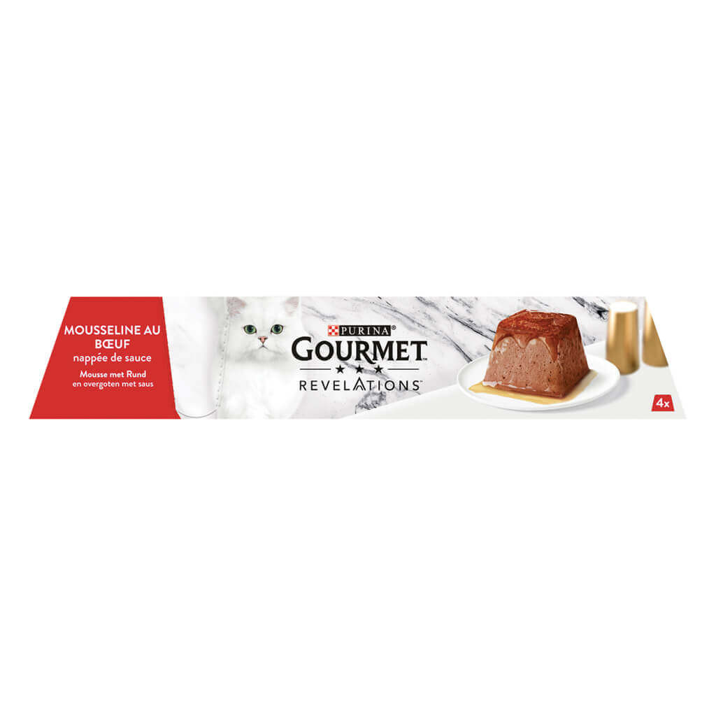Purina Gourmet Revelations mousse met rund nat kattenvoer (57 gr)