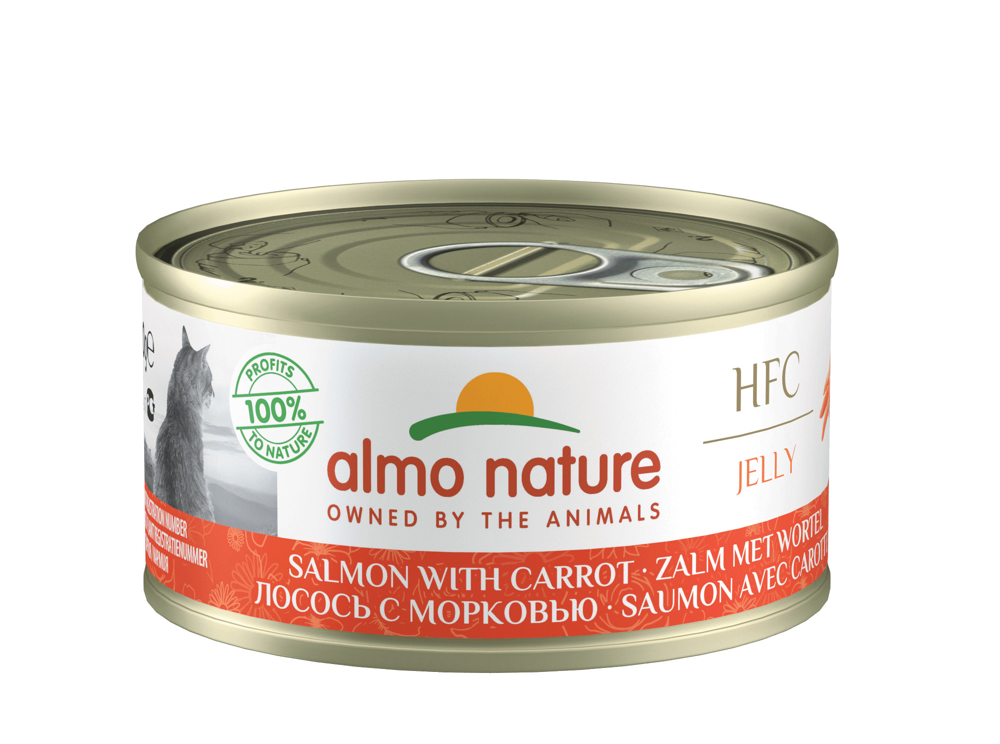 Almo Nature HFC Jelly saumon avec carottes pâtée pour chat (70 g)