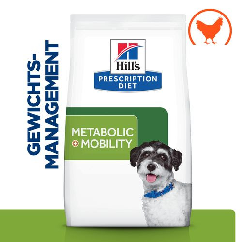 Hill's Prescription Diet J/D Weight Metabolic + Mobility Mini Hundefutter mit Huhn