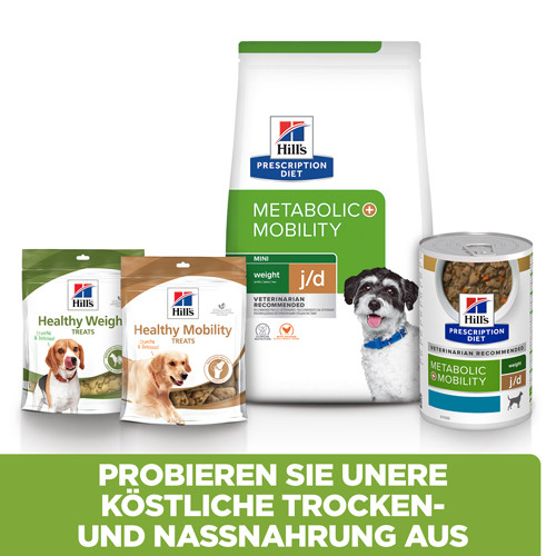 Hill's Prescription Diet J/D Weight Metabolic + Mobility Mini Hundefutter mit Huhn