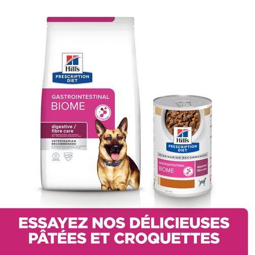 Hill's Prescription Diet Gastrointestinal Biome mijoté pour chien au poulet & carottes (boîte)