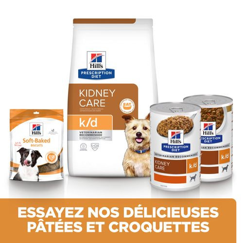 Hill's Prescription Diet K/D Kidney mijoté au poulet & aux légumes pour chien (boîte)