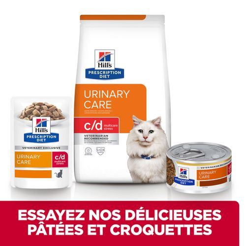 Hill's Prescription Diet C/D Multicare Stress Urinary sachet repas au saumon pour chat