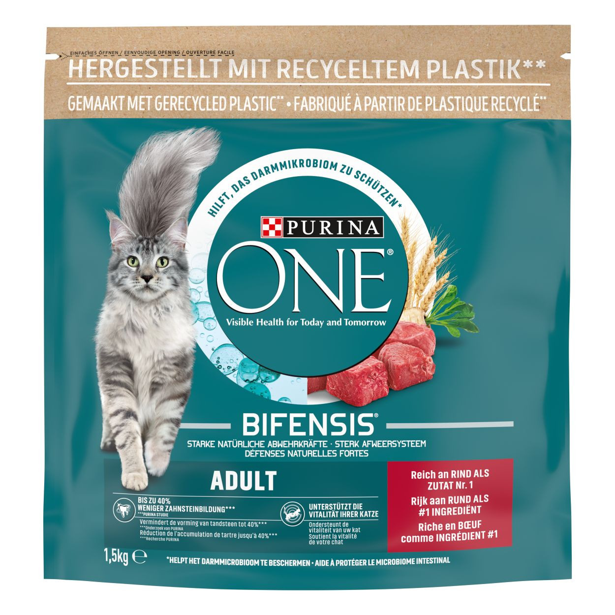 Purina One Adult Rund Volkoren Granen kattenvoer