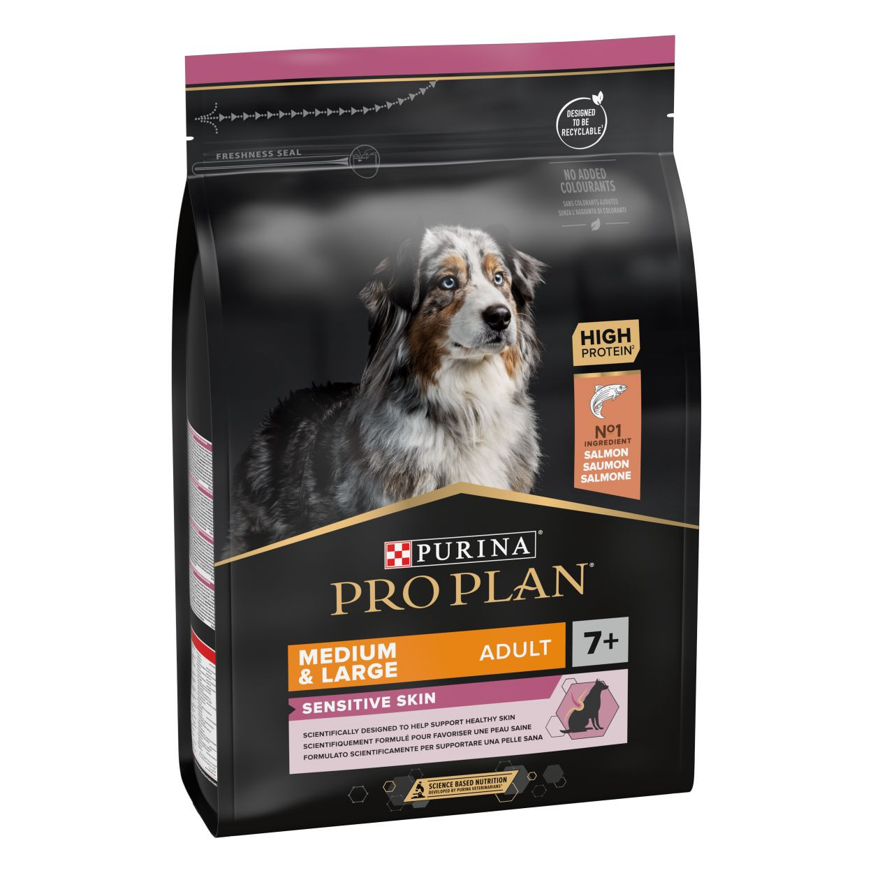 Pro Plan Medium & Large Adult 7+ Sensitive Skin au saumon pour chien