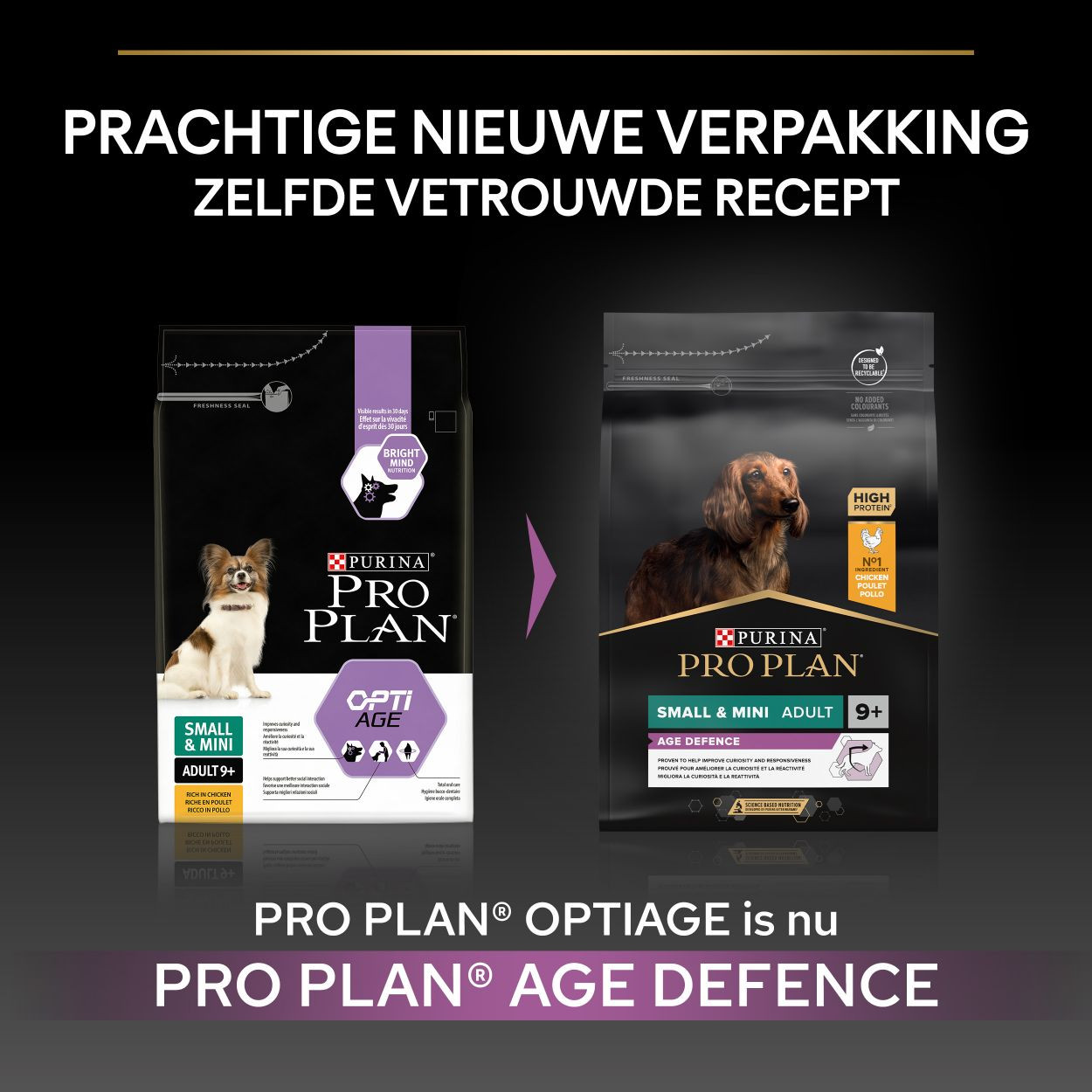 Pro Plan Small & Mini Adult 9+ Age Defence mit Huhn Hundefutter