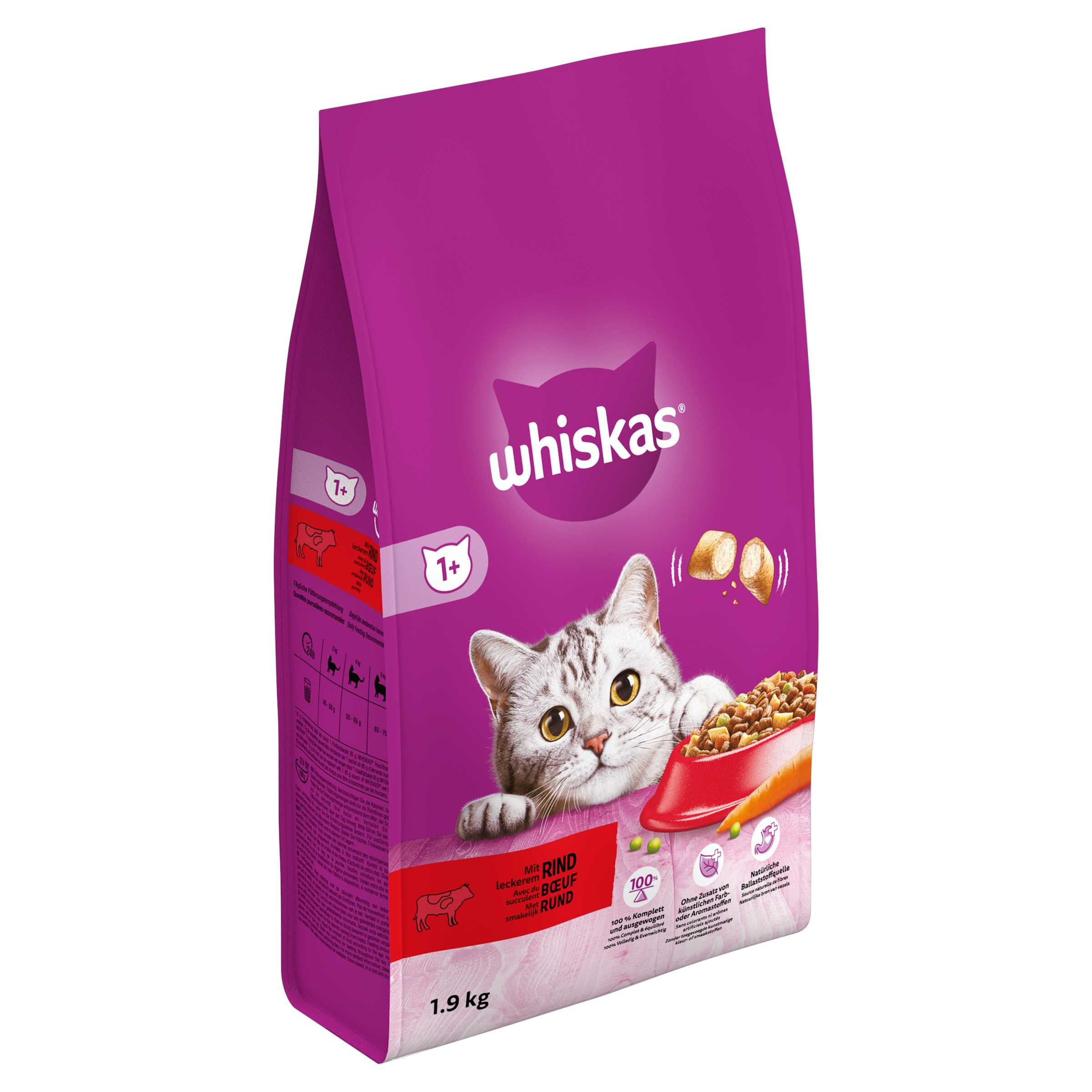 Whiskas Adult 1+ au boeuf pour chat