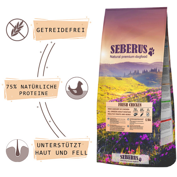 Seberus Fresh Chicken - natürliches, getreidefreies Hundefutter