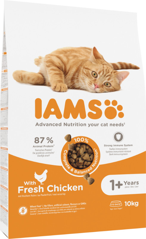 Iams For Vitality Adult met Verse Kip Kattenvoer