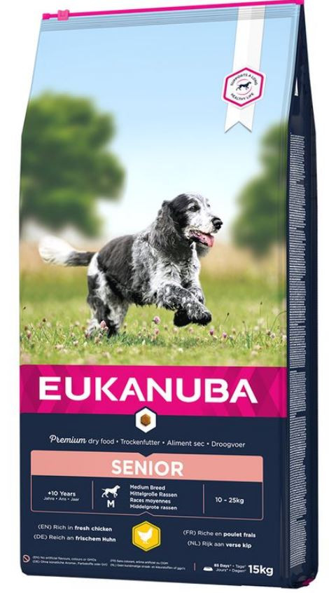 Eukanuba Caring Senior Medium Breed au poulet pour Chien