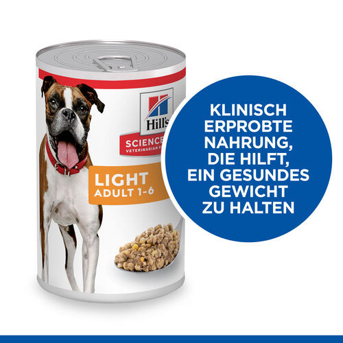 Hill's Science Plan Adult Light Hundefutter (Dose 370g)