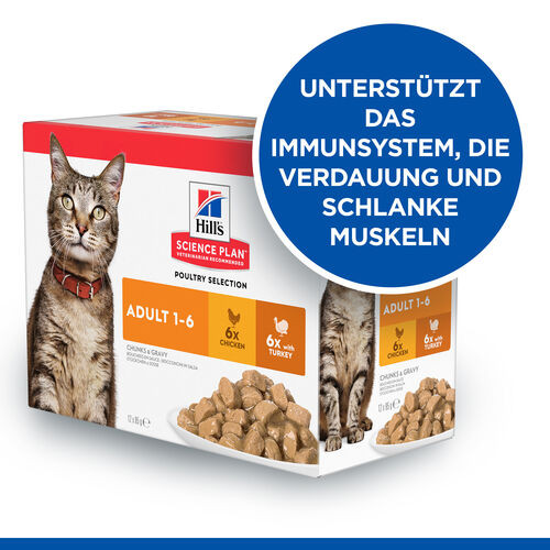 Hill’s Adult Poultry Selection Kombi Katzen-Nassfutter