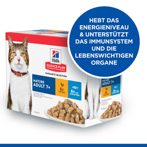 Hill's Mature Adult 7+ Kombi Huhn Seefisch Katzen-Nassfutter 85 g