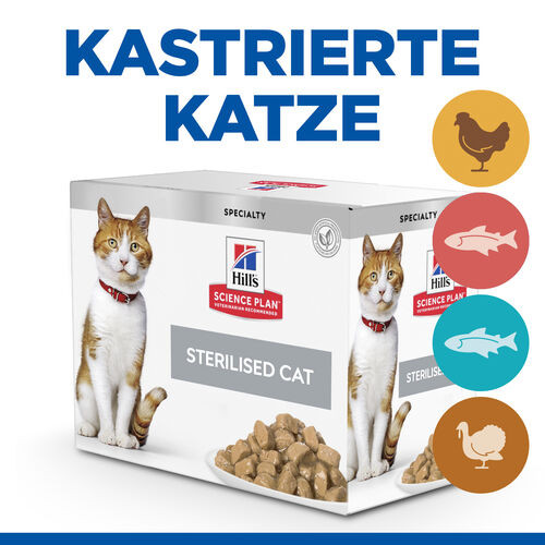 Hill’s Adult Sterilised Cat Multipack Katzen-Nassfutter 85g