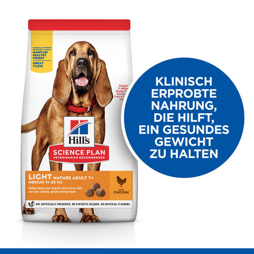 Hill's Mature Adult 7+ Light Medium Huhn Hundefutter