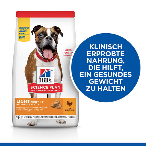 Hill's Adult Light Medium mit Huhn Hundefutter