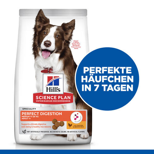 Hill's Adult Perfect Digestion Medium mit Huhn & braunem Reis Hundefutter