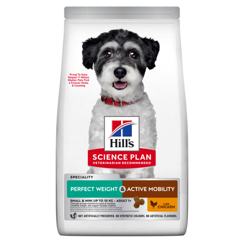 Hill's Adult Small&Mini Perfect Weight & Active Mobility mit Huhn Hundefutter