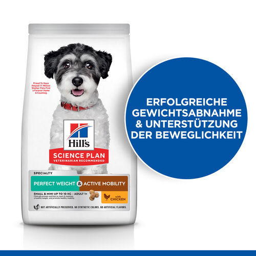 Hill's Adult Small&Mini Perfect Weight & Active Mobility mit Huhn Hundefutter