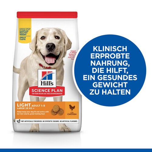 Hill's Adult Light Large Breed Huhn Hundefutter