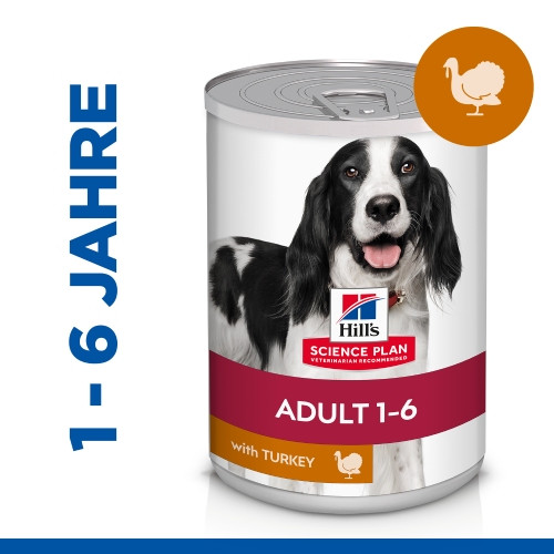 Hill's Adult mit Truthahn Hunde-Nassfutter (Dosen 370gr)