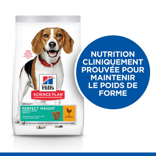 Hill's Adult Perfect Weight Medium au poulet pour chien