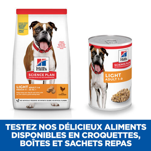 Hill's Adult Light pâtéé pour chien (boite 370g)