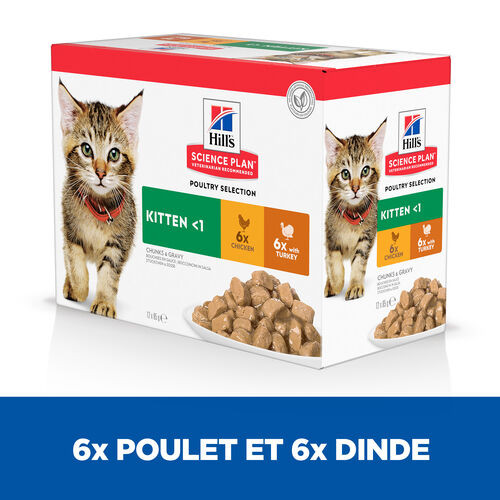 Hill's Poultry Selection combi au poulet et dinde pour chaton