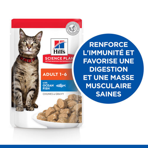 Hill's Adult au poisson de mer sachet pour chat 85 g