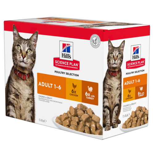 Hill’s Adult Poultry Selection Combi pâtée pour chat