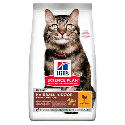 Hill’s Mature Adult Hairball Indoor au poulet pour chat