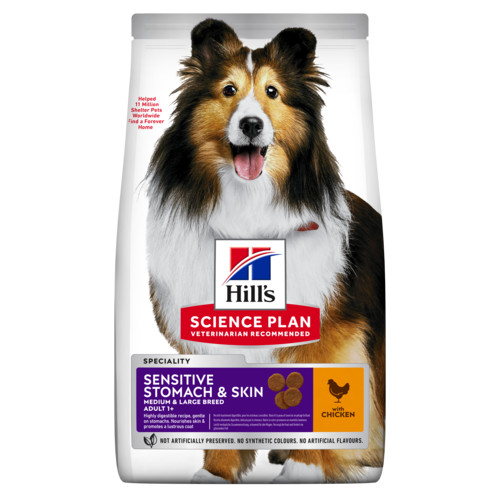 Hill's Adult Sensitive Stomach & Skin Adult Medium poulet pour chien