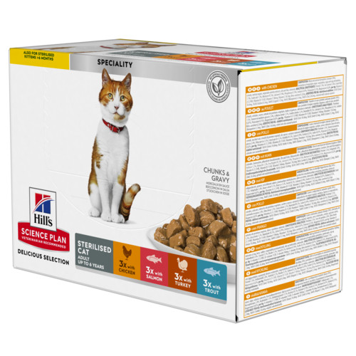 Hill’s Adult Sterilised Multipack pour jeune chat