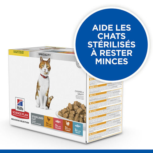 Hill’s Adult Sterilised Multipack pour jeune chat