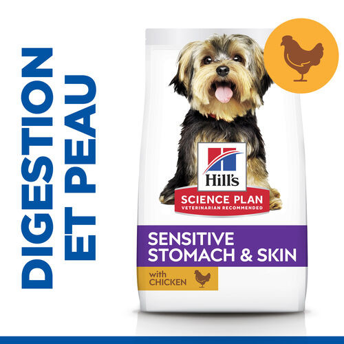 Hill´s Adult Sensitive Stomach & Skin Small & Mini Poulet pour chien