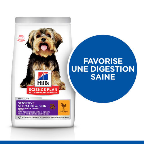 Hill´s Adult Sensitive Stomach & Skin Small & Mini Poulet pour chien