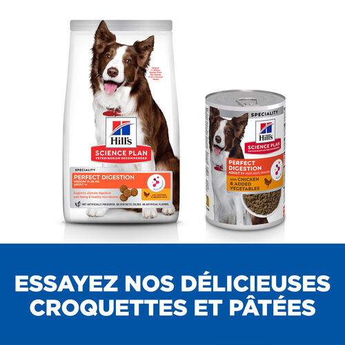 Hill's Adult Perfect Digestion au poulet pâtée pour chien 363g boîte