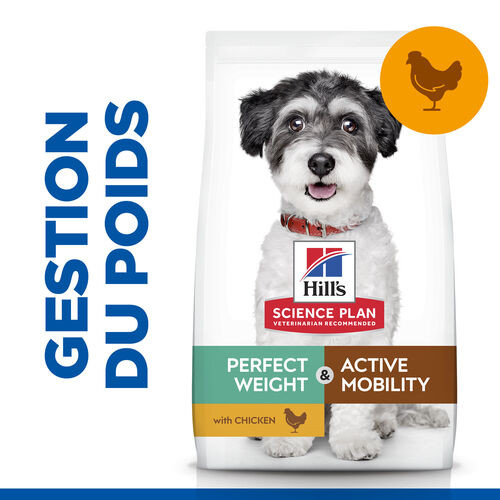 Hill's Adult Small&Mini Perfect Weight & Active Mobility au poulet pour chien