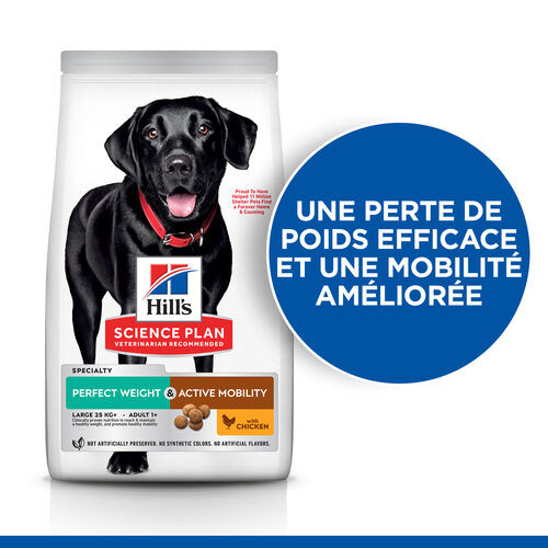 Hill's  Adult Large Perfect Weight & Active Mobility au poulet pour chien