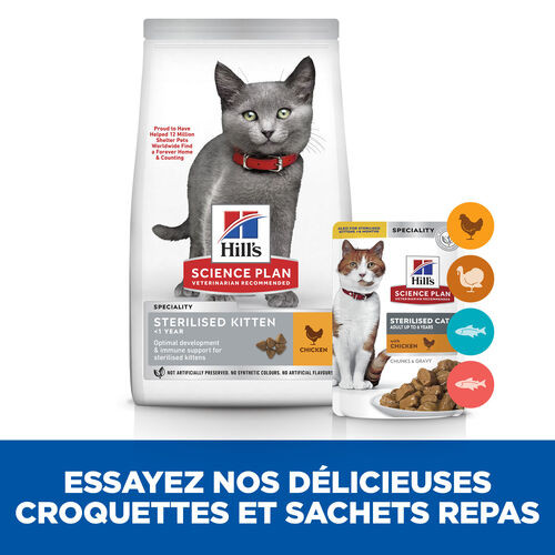 Hill's Kitten Sterilised au poulet pour chaton