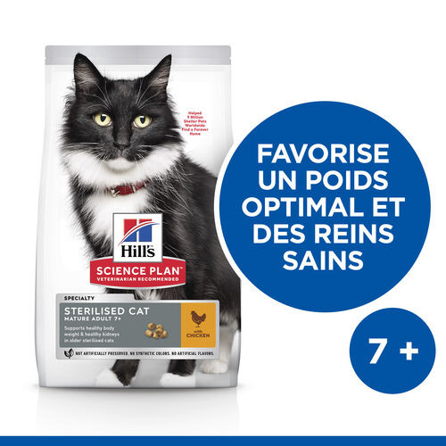 Hill's Mature Adult 7+ Sterilised au poulet pour chat